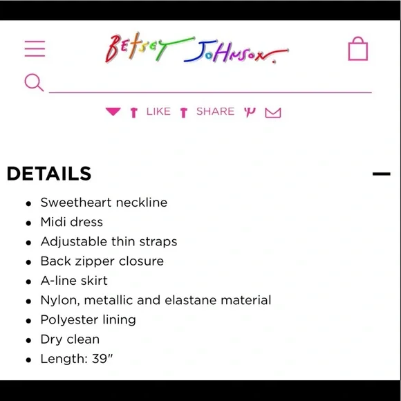 Betsey Johnson Heart Dress 🩷 - Picture 10 of 17